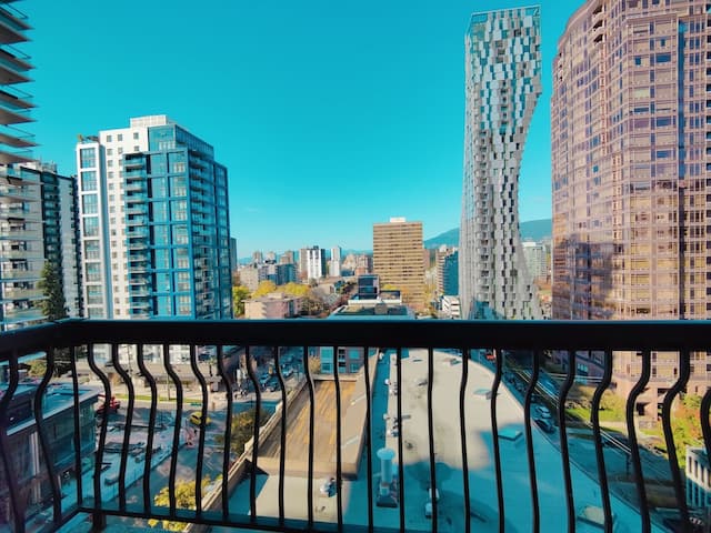 ディヴィヤ・スートラ・スイーツ オン ロブソン ダウンタウン バンクーバー-アパートメント ダブルベッド 2 台 バルコニー ハーバービュー-12