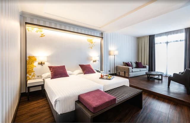 인텔리어 팔라시오 데 산 마르틴 호텔-주니어 스위트, 싱글침대 2개, 발코니-1