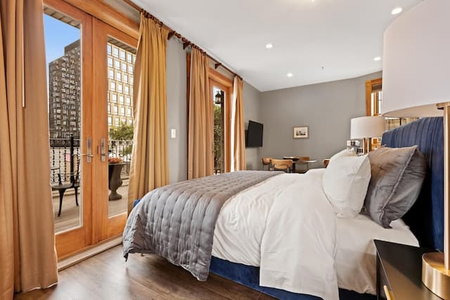 히스토릭 블루 문 호텔 - NYC-럭셔리 스튜디오, 침실 1개, 시내 전망-9