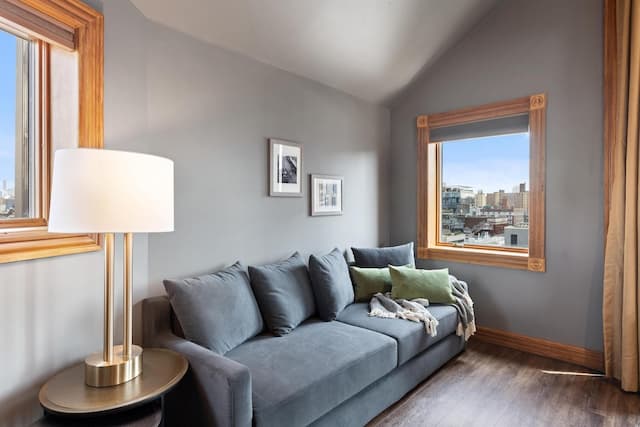 히스토릭 블루 문 호텔 - NYC-럭셔리 스튜디오, 침실 1개, 시내 전망-12