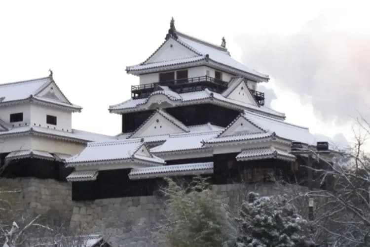 松山城冬景-名城名園名景