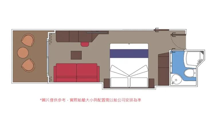 陽台艙-專屬休憩空間