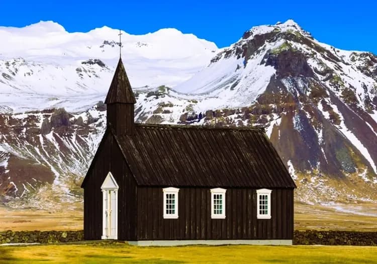 冰島, 冰島旅遊, 斯奈山半島, 黑教堂