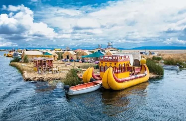 的的喀喀湖(蘆葦島+蘆葦船)-的的喀喀湖(遊船+蘆葦島+蘆葦船)