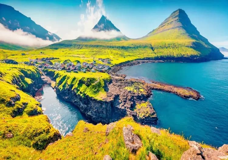 北歐旅遊,法羅群島景點,法羅群島旅遊,法羅群島黃金圈,杰格夫 Gjógv
