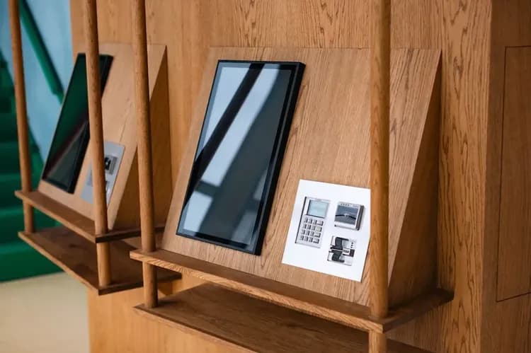 Check-in/check-out kiosk