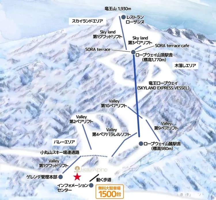 【池袋出發】龍王滑雪公園一日巴士遊(含纜車票&全套租借&用餐券)-6