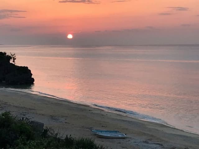 お部屋からの夕日