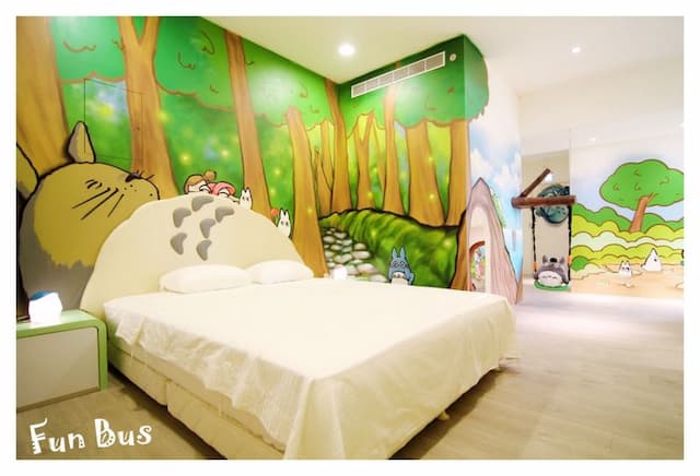 高雄FunBus溜滑梯親子民宿-童真龍貓房-2