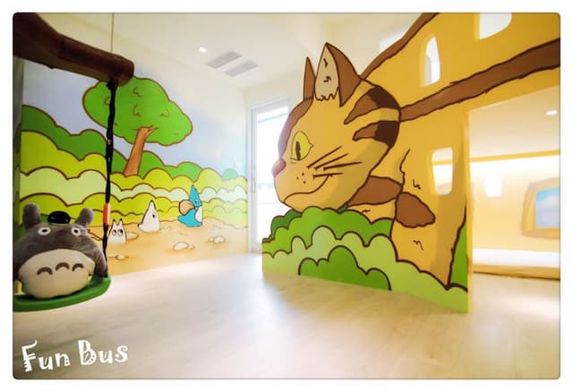 高雄FunBus溜滑梯親子民宿-童真龍貓房-1