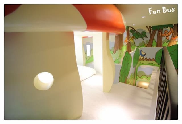 高雄FunBus溜滑梯親子民宿-蘑菇森林房-2