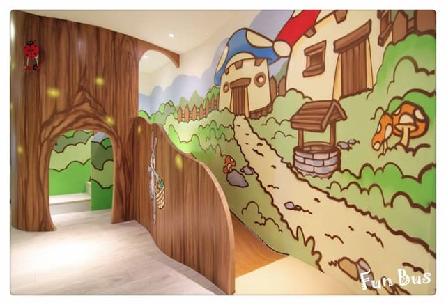 高雄FunBus溜滑梯親子民宿-蘑菇森林房-4