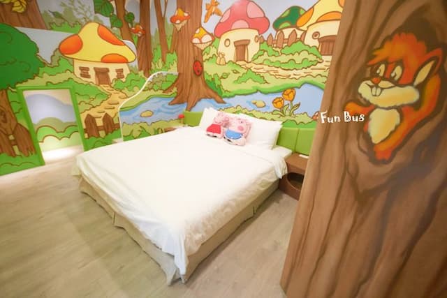 高雄FunBus溜滑梯親子民宿-蘑菇森林房-3