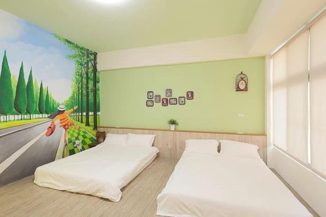 西港外婆家民宿|可選購溜滑梯房-綠光森林|四人套房-7