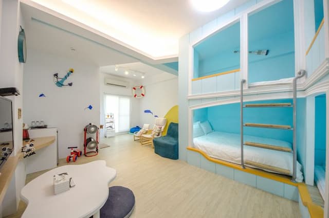 西港外婆家民宿|可選購溜滑梯房-航海家|六人套房-3