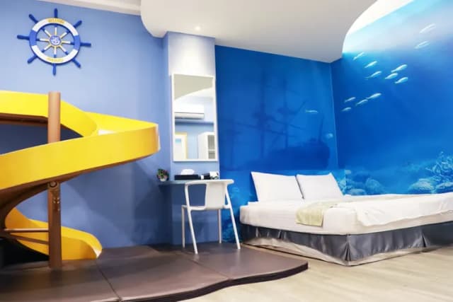 台南良辰暖居|鄰近神農街、設有溜滑梯房-家庭房-B02-3