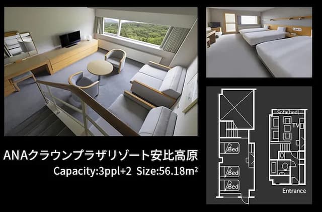 ANA全日空皇冠渡假飯店 安比高原|機場接駁 (需預約)/近安比高原滑雪場-標準樓中樓【不挑房】-2