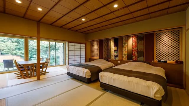 With ancient purple open-air bath