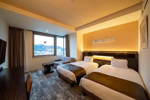 Hotel Riverge Akebono-East Wing Sakura Floor Riverge Twin Non-Smoking-4