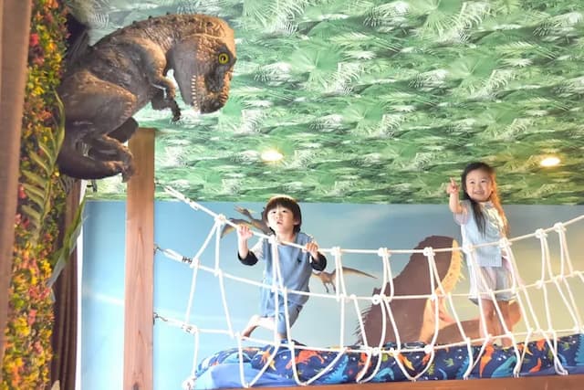 福井cooju飯店|恐龍主題家庭房/福井恐龍博物館開車35分/丸岡城開車10分-Suite Twin Room-1