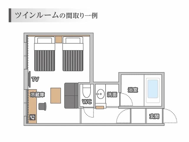 福井cooju飯店|恐龍主題家庭房/福井恐龍博物館開車35分/丸岡城開車10分-雙床房【不挑房】-6