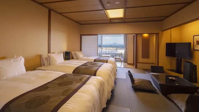 雄琴溫泉 琵琶湖綠水亭飯店|雄琴溫泉車站接駁服務/大浴場/部分房型有附露天風呂-〈びわの風〉日式三床房|湖景、露天風呂【不挑房】-7