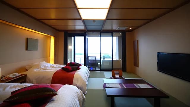 雄琴溫泉 琵琶湖綠水亭飯店|雄琴溫泉車站接駁服務/大浴場/部分房型有附露天風呂-〈風雅〉日式雙床房|湖景、露天風呂【不挑房】-7