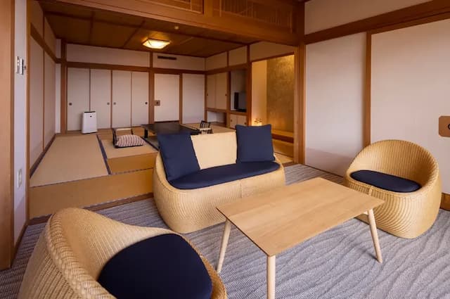 雄琴溫泉 琵琶湖綠水亭飯店|雄琴溫泉車站接駁服務/大浴場/部分房型有附露天風呂-〈萬葉〉和室(15張榻榻米+6張榻榻米)|湖景、露天風呂【不挑房】-6