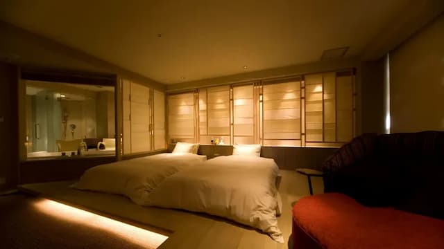 雄琴溫泉 湯元館溫泉飯店|雄琴溫泉站接駁服務/大浴場/雄琴溫泉觀光公園徒步2分-治癒房〈白樂〉|雙床+客廳 【不挑房】-3