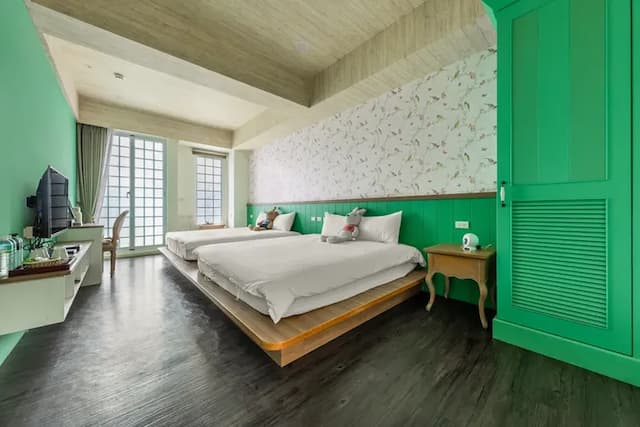 墾丁後灣 南法風情海景民宿|近海洋生物博物館-豪華四人房-5