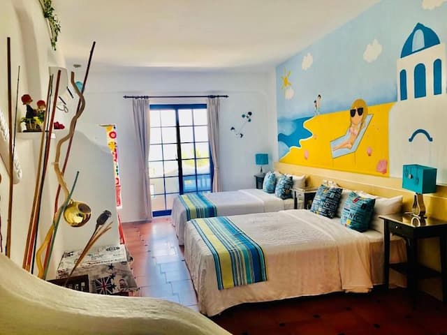 Hai Tan Lian Ching-Quadruple room with sea view-1