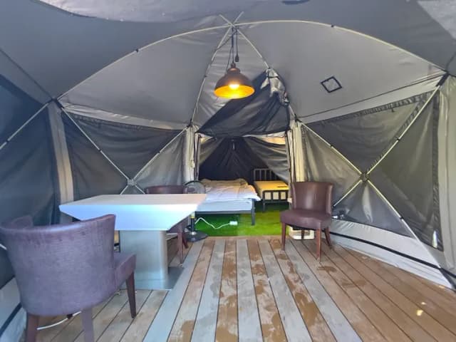 森星林驛站 | 地理位置絕佳、露營車內看星空-【懶人露營】帆船帳 II|12M*5M-5