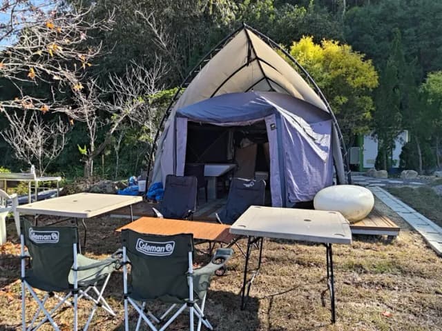 森星林驛站 | 地理位置絕佳、露營車內看星空-【懶人露營】帆船帳 II|12M*5M-2