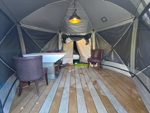 森星林驛站 | 地理位置絕佳、露營車內看星空-【懶人露營】帆船帳 II|12M*5M-6