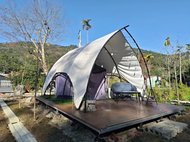 森星林驛站 | 地理位置絕佳、露營車內看星空-【懶人露營】帆船帳 I|12M*5M-9