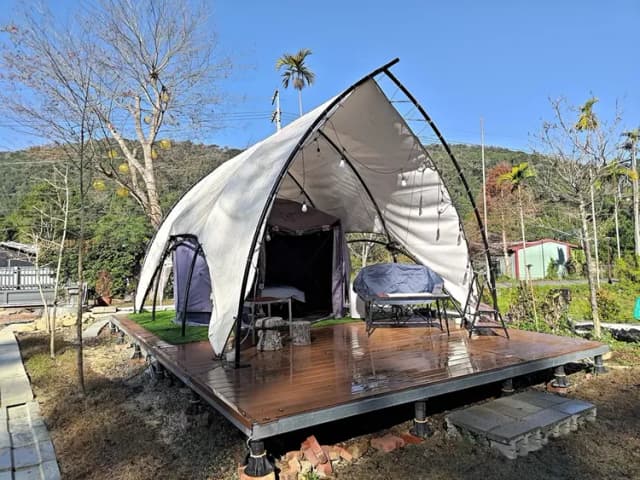 森星林驛站 | 地理位置絕佳、露營車內看星空-【懶人露營】帆船帳 I|12M*5M-1