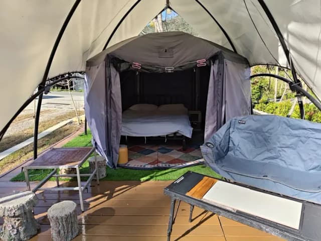 森星林驛站 | 地理位置絕佳、露營車內看星空-【懶人露營】帆船帳 I|12M*5M-2