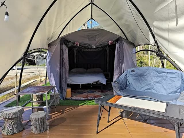 森星林驛站 | 地理位置絕佳、露營車內看星空-【懶人露營】帆船帳 I|12M*5M-7