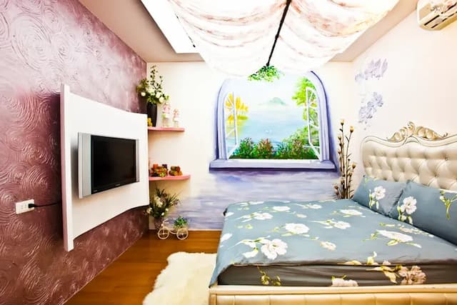 3D Sunflower Embossed B&B-Relief Double Room-2