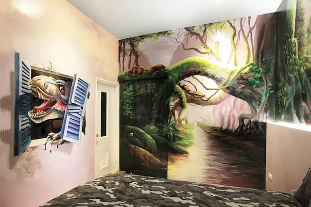 3D Sunflower Embossed B&B-Deluxe 3D/relief quadruple room-8