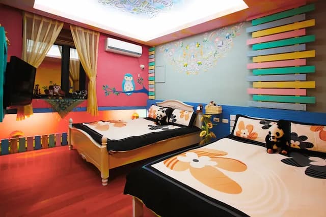 3D Sunflower Embossed B&B-Deluxe 3D/relief quadruple room-14