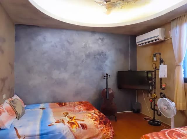 3D Sunflower Embossed B&B-Deluxe relief 3D/relief six-person room-3