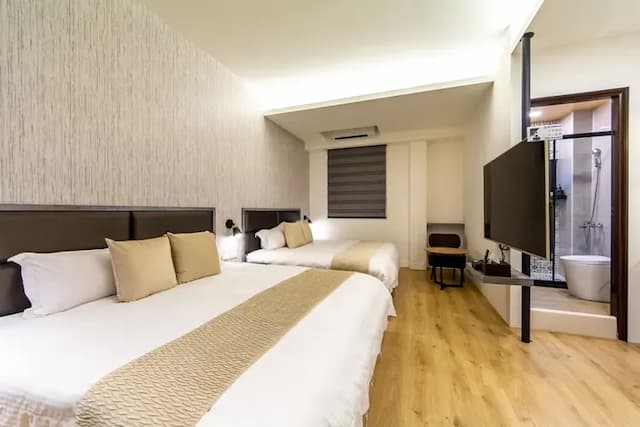 W立方(達布旅)|16人台南包棟 | BBQ烤肉&麻將 | 室外大空間 | 神農街x海安路-202四人房-1