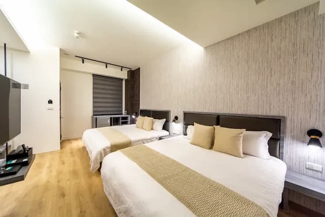 W立方(達布旅)|16人台南包棟 | BBQ烤肉&麻將 | 室外大空間 | 神農街x海安路-202四人房-3