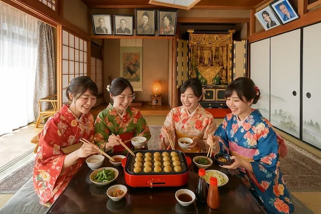 着物女子会タコパー