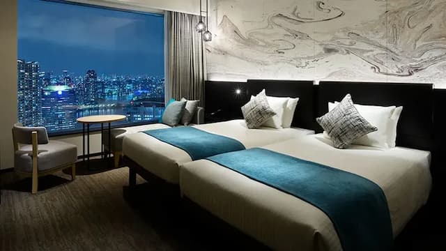 三井花園飯店 豐洲普米爾|大眾浴場/豐洲站步行2分/方便至豐洲市場&千客萬來-高級雙床房|可帶不佔床兒童(0-5歲) 2位【不挑房】-2