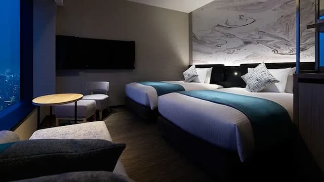 三井花園飯店 豐洲普米爾|大眾浴場/豐洲站步行2分/方便至豐洲市場&千客萬來-高級雙床房-附景觀浴缸|可帶不佔床兒童(0-5歲) 2位【不挑房】-2