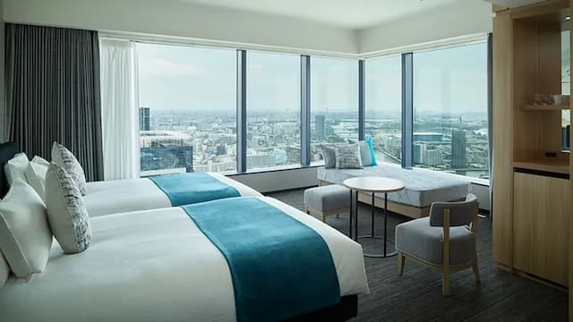 三井花園飯店 豐洲普米爾|大眾浴場/豐洲站步行2分/方便至豐洲市場&千客萬來-豪華角落雙床房 — 附景觀浴缸|可帶不佔床兒童(0-5歲) 3位【不挑房】-4