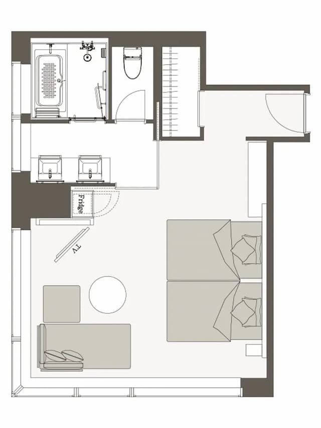 三井花園飯店 豐洲普米爾|大眾浴場/豐洲站步行2分/方便至豐洲市場&千客萬來-行政角落雙床房-附景觀浴缸|可帶不佔床兒童(0-5歲) 3位【不挑房】-8
