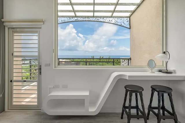 Sunset Mu Style Inn-Deluxe Double Room with Balcony and Sea View-7